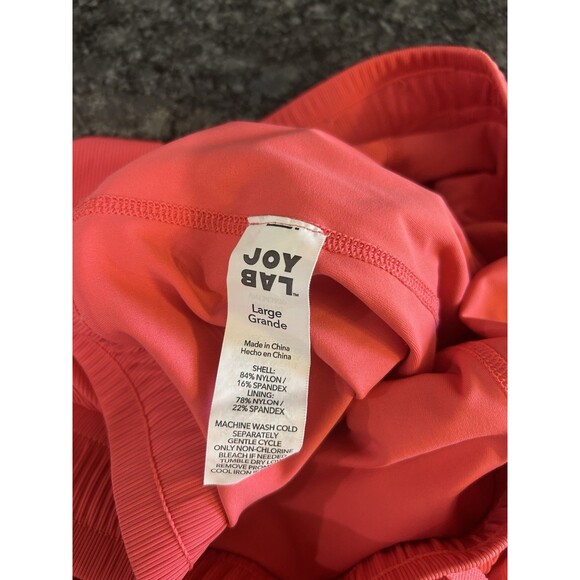 Women's Mid-Rise Double Layer Flowy Run Shorts Red Pink JoyLab Size Large Gym - Picture 2 of 4